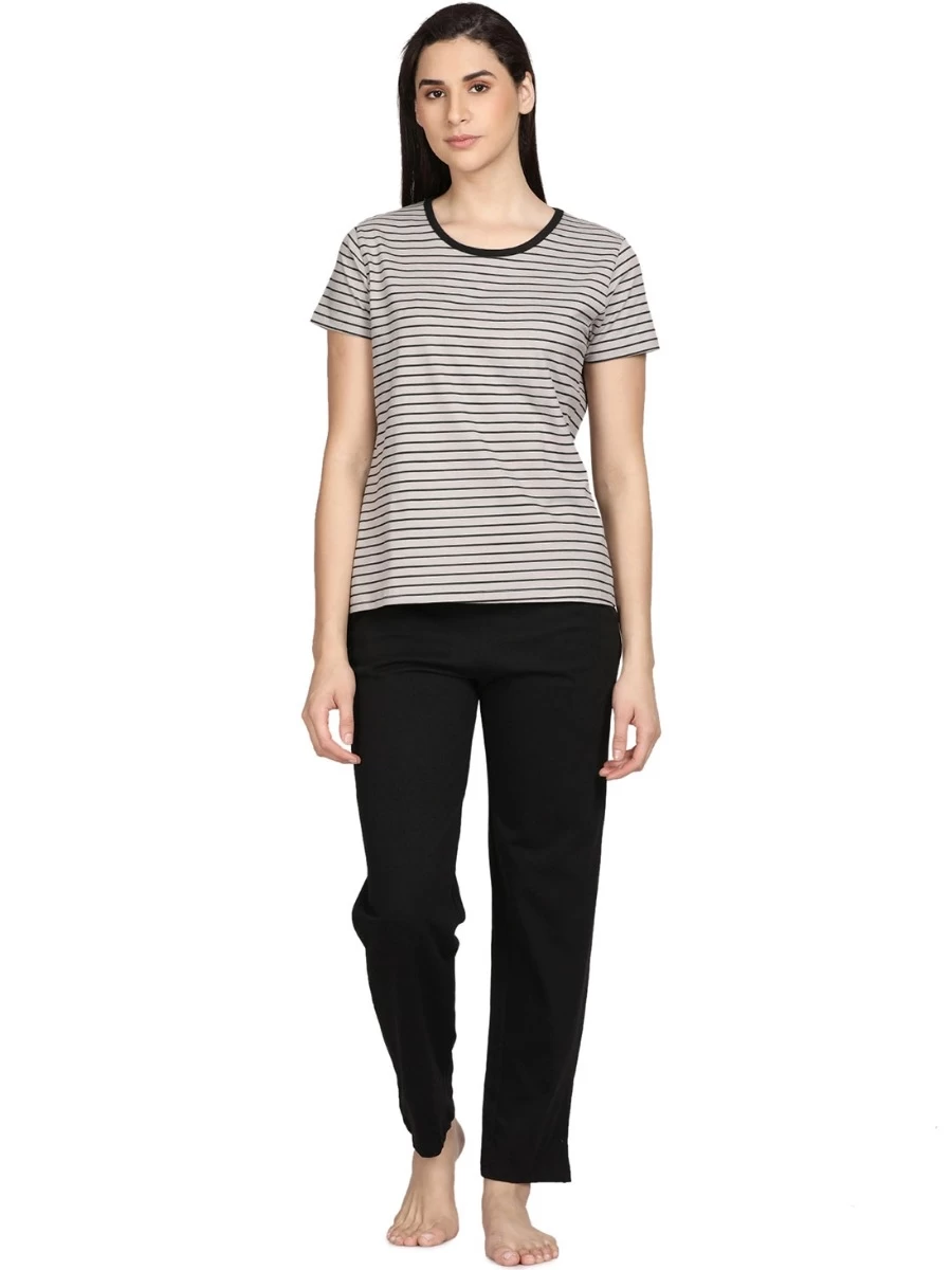 Shyaway Monument Grey Stripe Printed Pyjama Set 4 Shyaway Monument Grey Stripe Printed Pyjama Set - Image 2