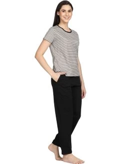 Shyaway Monument Grey Stripe Printed Pyjama Set 11 Shyaway Monument Grey Stripe Printed Pyjama Set -Shyaway dipj1001 monumentgrey 2