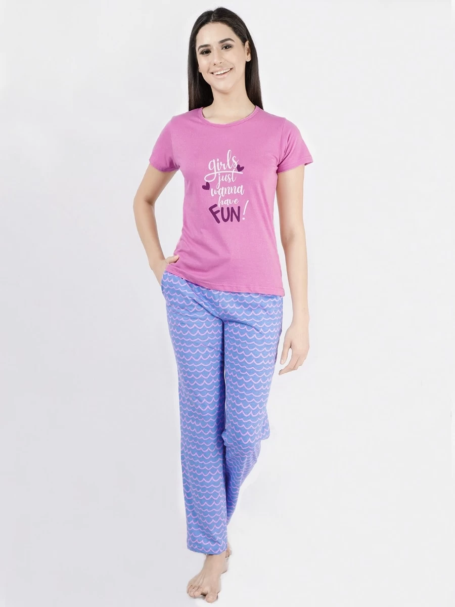 Shyaway Orchid Pink Camaflouge Printed Pyjama Set 4 Shyaway Orchid Pink Camaflouge Printed Pyjama Set - Image 2