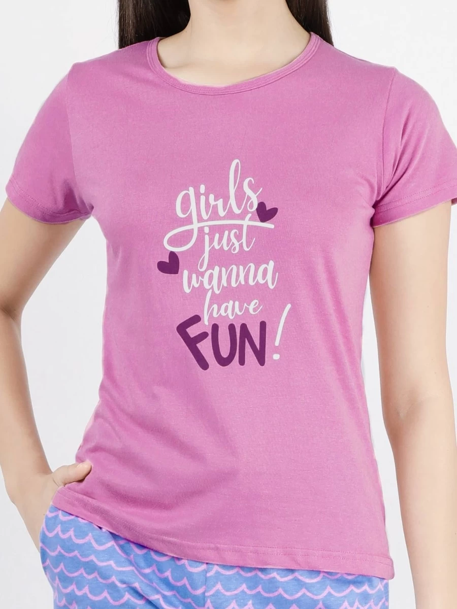 Shyaway Orchid Pink Camaflouge Printed Pyjama Set 5 Shyaway Orchid Pink Camaflouge Printed Pyjama Set - Image 3