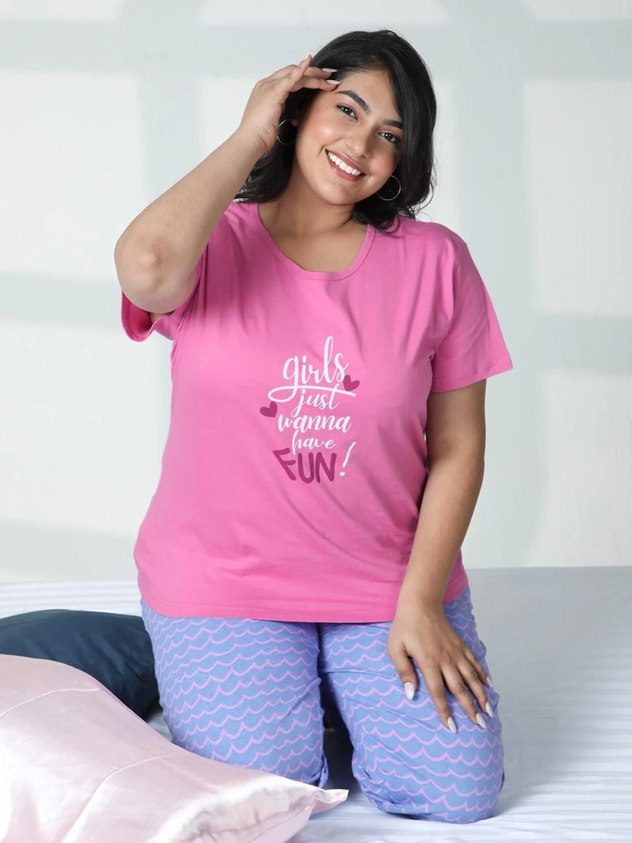 Shyaway Orchid Pink Camaflouge Printed Pyjama Set 3 Shyaway Orchid Pink Camaflouge Printed Pyjama Set