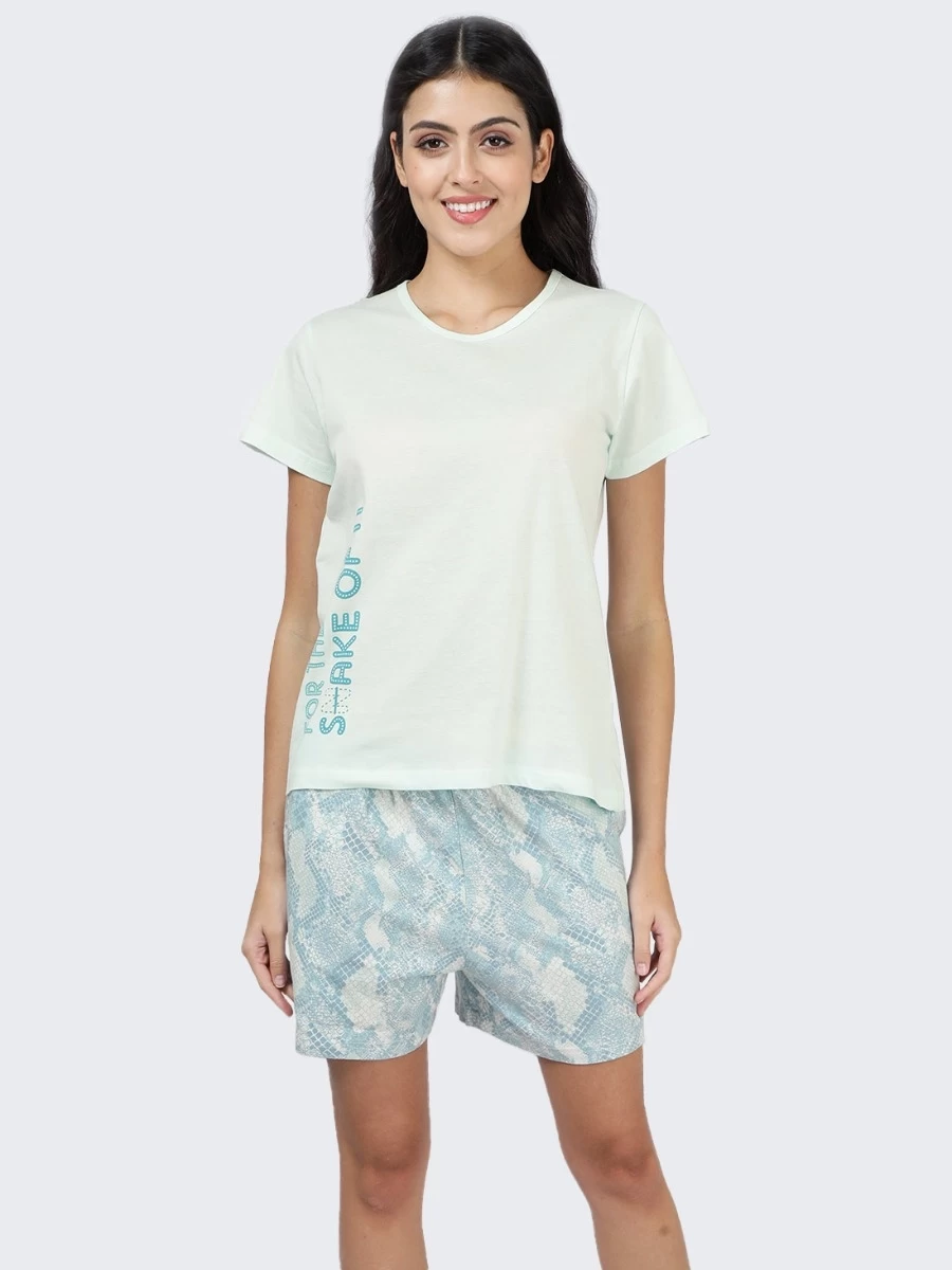 Shyaway Skylight Blue Animal Printed Shorts Set 2 Shyaway Skylight Blue Animal Printed Shorts Set