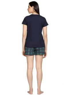 Shyaway Verdant Green Patch Pocket Checkered Shorts Set -Shyaway diss1003 verdantgreen 3