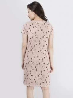 Shyaway Ballet Pink Tree Printed Casual Sleep Tee -Shyaway dist1001 balletslipper 2