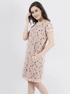 Shyaway Ballet Pink Tree Printed Casual Sleep Tee -Shyaway dist1001 balletslipper 3