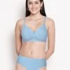Susie AngelFalls Blue Non-Padded Bra Bikini Lingerie Set
