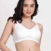 Susie White Non Padded Wirefree Full Coverage Everyday Bra -Shyaway ef002 white front