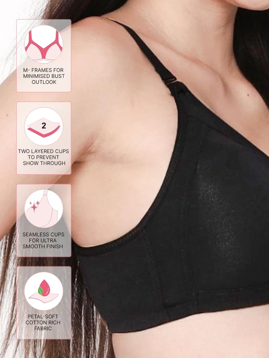 Susie Black Beauty Wirefree M Frame Hi Support Minimizer Bra 4 Susie Black Beauty Wirefree M Frame Hi Support Minimizer Bra - Image 2