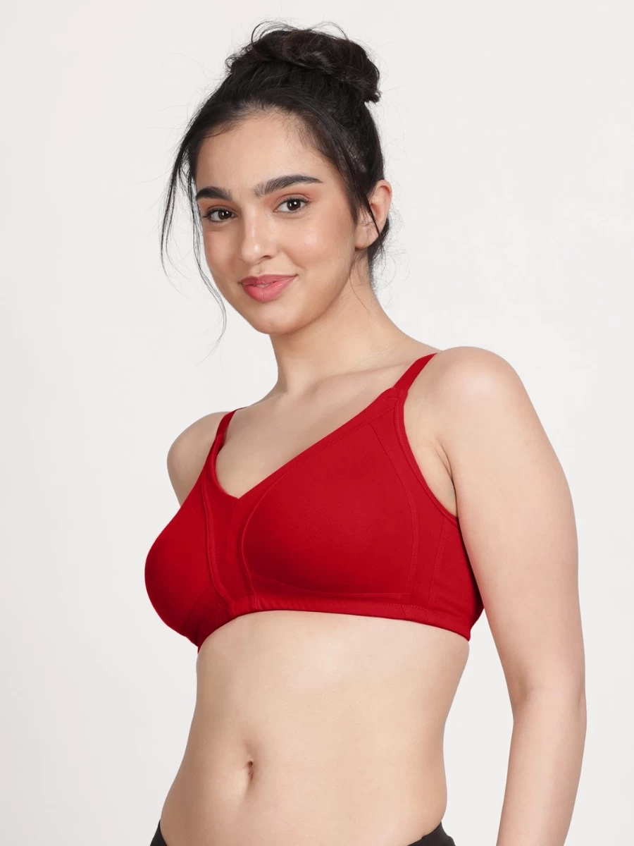 Susie Fiery Red Wirefree M Frame Hi Support Minimiser Bra 5 Susie Fiery Red Wirefree M Frame Hi Support Minimiser Bra - Image 3