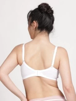 Susie White Wirefree M Frame Hi Support Minimizer Bra -Shyaway ef005 white back