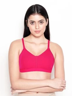 Susie Fuschia Pink Wirefree Moulded Gathered Cup Everyday Bra