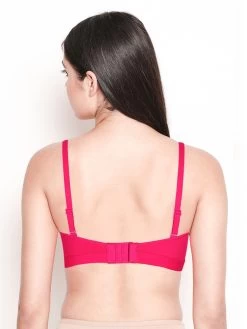 Susie Fuschia Pink Wirefree Moulded Gathered Cup Everyday Bra -Shyaway ef006 fuschiapink 02