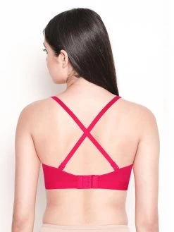 Susie Fuschia Pink Wirefree Moulded Gathered Cup Everyday Bra -Shyaway ef006 fuschiapink 03