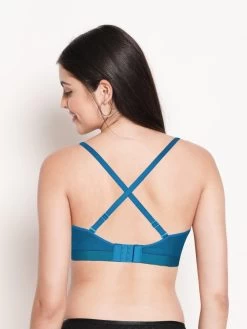 Susie Moroccan Blue Wirefree Moulded Gathered Cup Everyday Bra 9 Susie Moroccan Blue Wirefree Moulded Gathered Cup Everyday Bra -Shyaway ef006 morocconblue 03