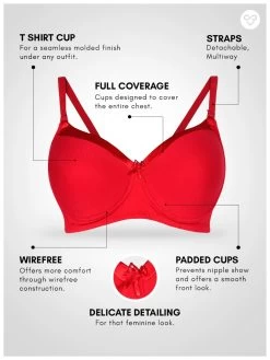 Susie Red Satin Neck Cotton Padded Everyday Bra 9 Susie Red Satin Neck Cotton Padded Everyday Bra -Shyaway ef007 red 05