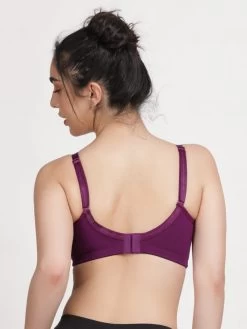 Susie Dark Purple Scallop Neckline Padded Bra 9 Susie Dark Purple Scallop Neckline Padded Bra -Shyaway ef014 darkpurple back