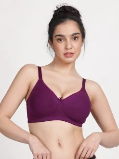 Susie Dark Purple Scallop Neckline Padded Bra