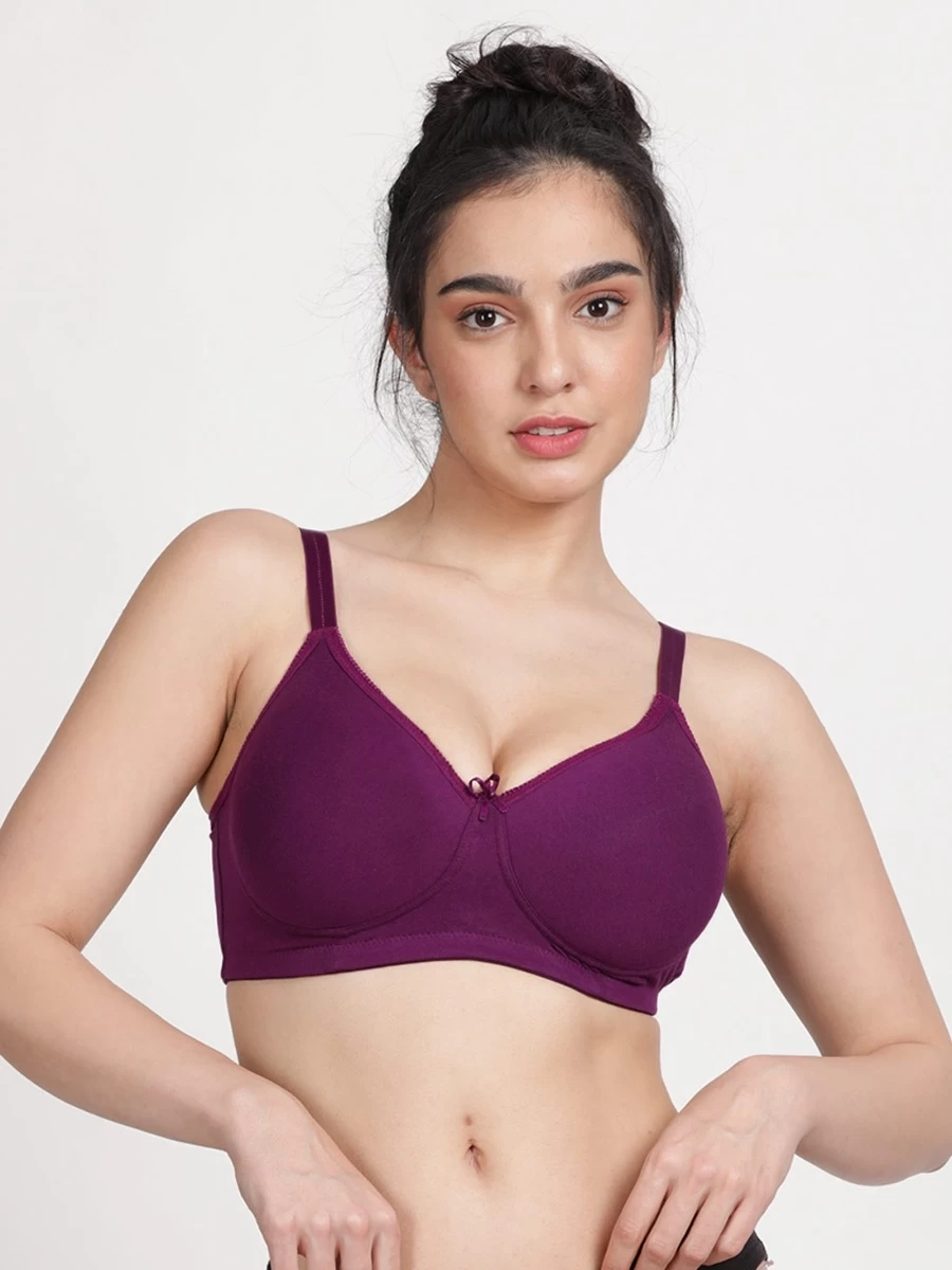 Susie Dark Purple Scallop Neckline Padded Bra 3 Susie Dark Purple Scallop Neckline Padded Bra