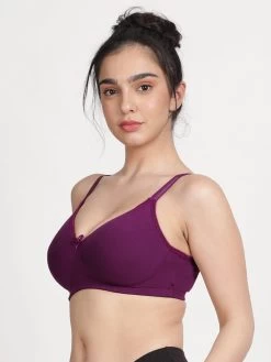 Susie Dark Purple Scallop Neckline Padded Bra 8 Susie Dark Purple Scallop Neckline Padded Bra -Shyaway ef014 darkpurple side