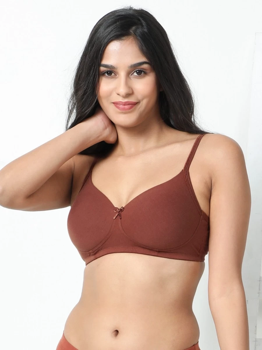 Susie Rustic Brown Tipping Elastic Padded Everyday Bra 3 Susie Rustic Brown Tipping Elastic Padded Everyday Bra