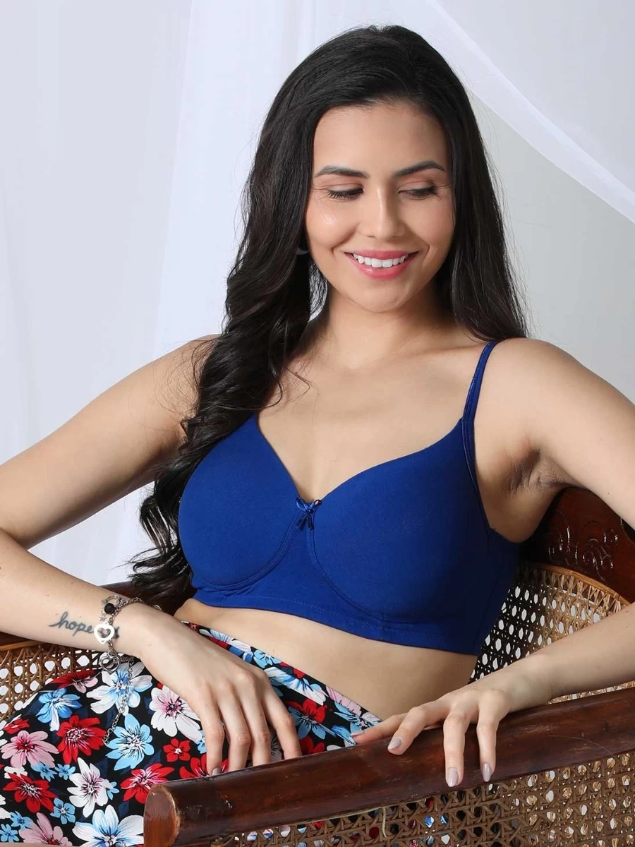 Susie Sodalite Blue Tipping Elastic Padded Everyday Bra 3 Susie Sodalite Blue Tipping Elastic Padded Everyday Bra