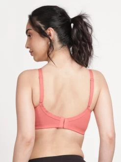 Susie Lobster Bisque Orange Solid Cotton Padded Everyday Bra 11 Susie Lobster Bisque Orange Solid Cotton Padded Everyday Bra -Shyaway ef016 lobsterbisque back