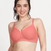 Susie Lobster Bisque Orange Solid Cotton Padded Everyday Bra