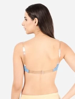 Susie Angelfalls Blue Transparent Back Padded Everyday Bra -Shyaway ef022 angelfallsblue back 2