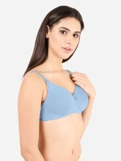 Susie Angelfalls Blue Transparent Back Padded Everyday Bra -Shyaway ef022 angelfallsblue side 1