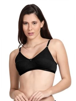 Shyle Black Non Padded Seamed Everyday Bra