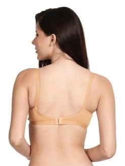 Shyle Skin Non Padded Seamed Everyday Bra -Shyaway efm001 skin back