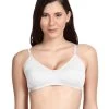 Shyle White Non Padded Seamed Everyday Bra 1 Shyle White Non Padded Seamed Everyday Bra -Shyaway efm001 white front