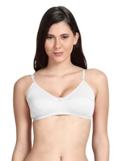 Shyle White Non Padded Seamed Everyday Bra