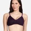 Shyle Dark Purple Non Padded Moulded Everyday Bra 1 Shyle Dark Purple Non Padded Moulded Everyday Bra -Shyaway efm004 darkpurple 01
