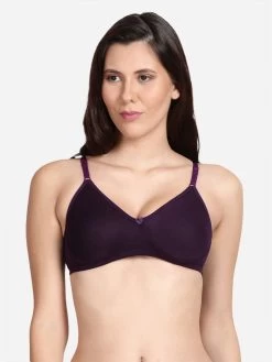 Shyle Dark Purple Non Padded Moulded Everyday Bra
