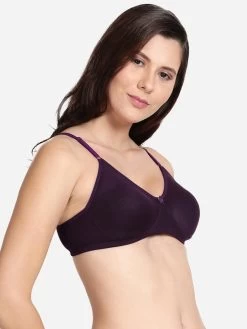 Shyle Dark Purple Non Padded Moulded Everyday Bra 8 Shyle Dark Purple Non Padded Moulded Everyday Bra -Shyaway efm004 darkpurple 02