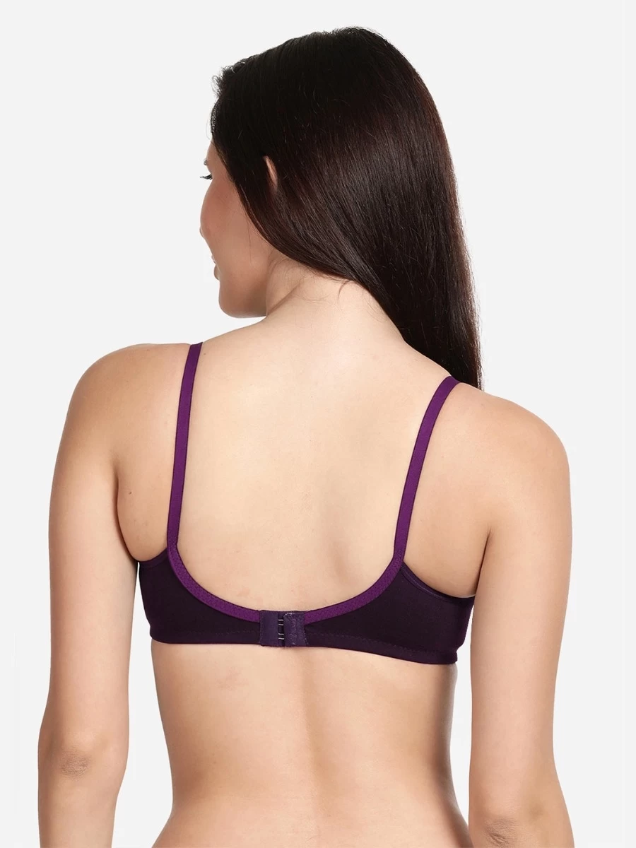 Shyle Dark Purple Non Padded Moulded Everyday Bra 6 Shyle Dark Purple Non Padded Moulded Everyday Bra - Image 4