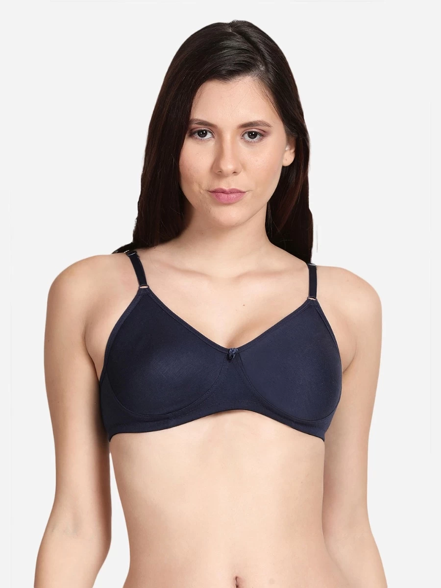 Shyle Navy Non Padded Moulded Everyday Bra 3 Shyle Navy Non Padded Moulded Everyday Bra