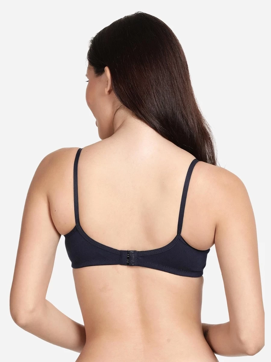 Shyle Navy Non Padded Moulded Everyday Bra 6 Shyle Navy Non Padded Moulded Everyday Bra - Image 4
