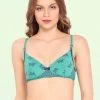 Enamor Green Butterfly Printed Racerback Bra -Shyaway enamor green butterfly printed racerback bra