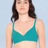 Enamor Green Wirefree T-Shirt Bra 1 Enamor Green Wirefree T-Shirt Bra -Shyaway enamor green wirefree t shirt bra