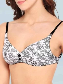 Enamor White Cotton T-Shirt Bra -Shyaway enamor white cotton t shirt bra 2