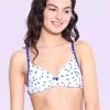 Enamor White Printed Racerback Bra