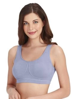 Amante Eventide Blue Removable Padding Sleep Cami Bra