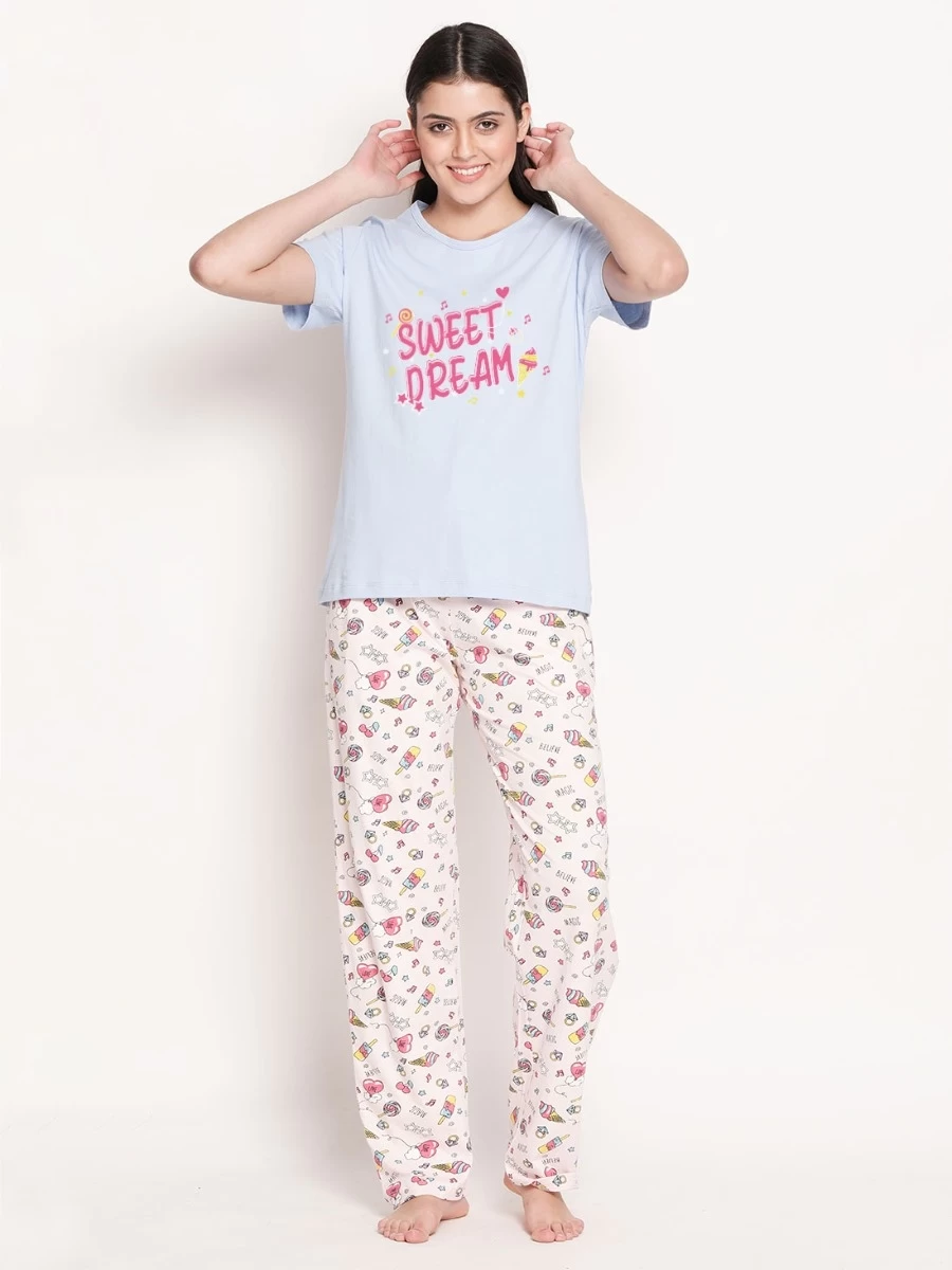 Shyaway Windsurfer Blue Candy Printed Pyjama Set 3 Shyaway Windsurfer Blue Candy Printed Pyjama Set