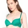 Susie Emerald Green Push Up Bra With Satin Straps