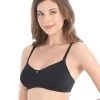 Amante Black Moulded Non Padded Wirefree Everyday Bra -Shyaway front 6