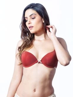 Susie Rust Lace Winged Underwired T-Shirt Bra