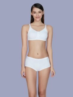 Amante White Non Padded Full Coverage Everyday Bra 10 Amante White Non Padded Full Coverage Everyday Bra -Shyaway full pose 3