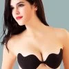 Shyle Invisible Adhesive Black Backless Strapless Stick On Bra -Shyaway invisible adhensive black backless strapless bra